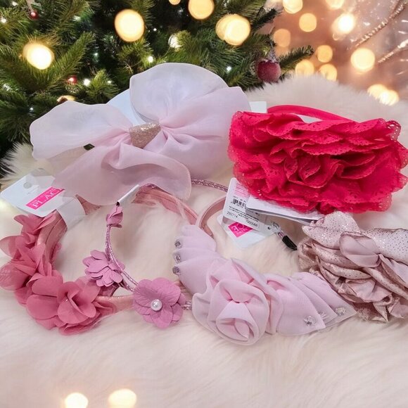 Lot of 17 ✦ Girl’s Headbands ✦ Floral, Glitter, Festive Variety NWT - Picture 3 of 14